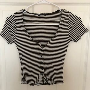 Brandy Melville striped crop top